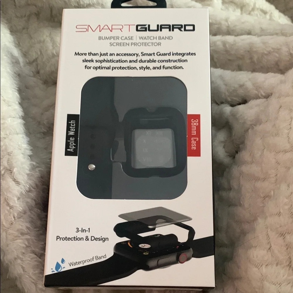 Apple 38mm Matte Black Smartwatch Case protection watch band. New never opened